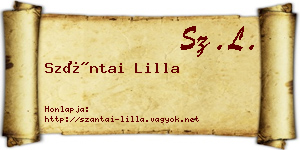 Szántai Lilla névjegykártya